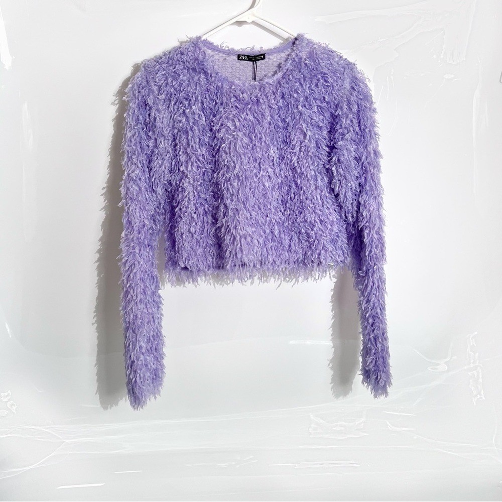 Zara Purple Fuzzy Sweater